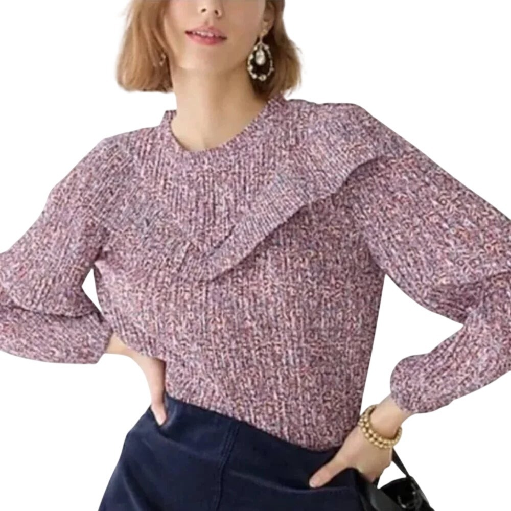 J.Crew Crinkle Chiffon Fall Floral Blouse Size M NWOT Long Sleeve Romantic